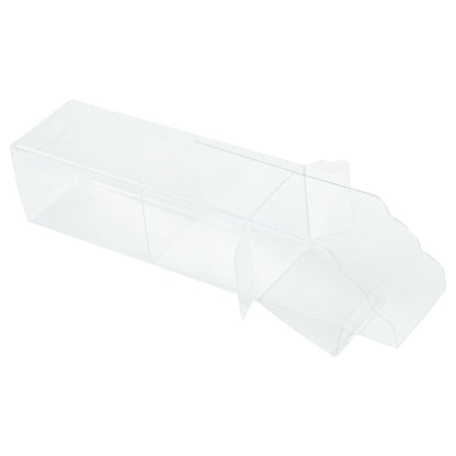 Sweet Vision Clear Plastic Candy Box - Tuck Top, with Sleeve - 1 1/2" x 1 1/2" x 4 1/4" - 100 count box