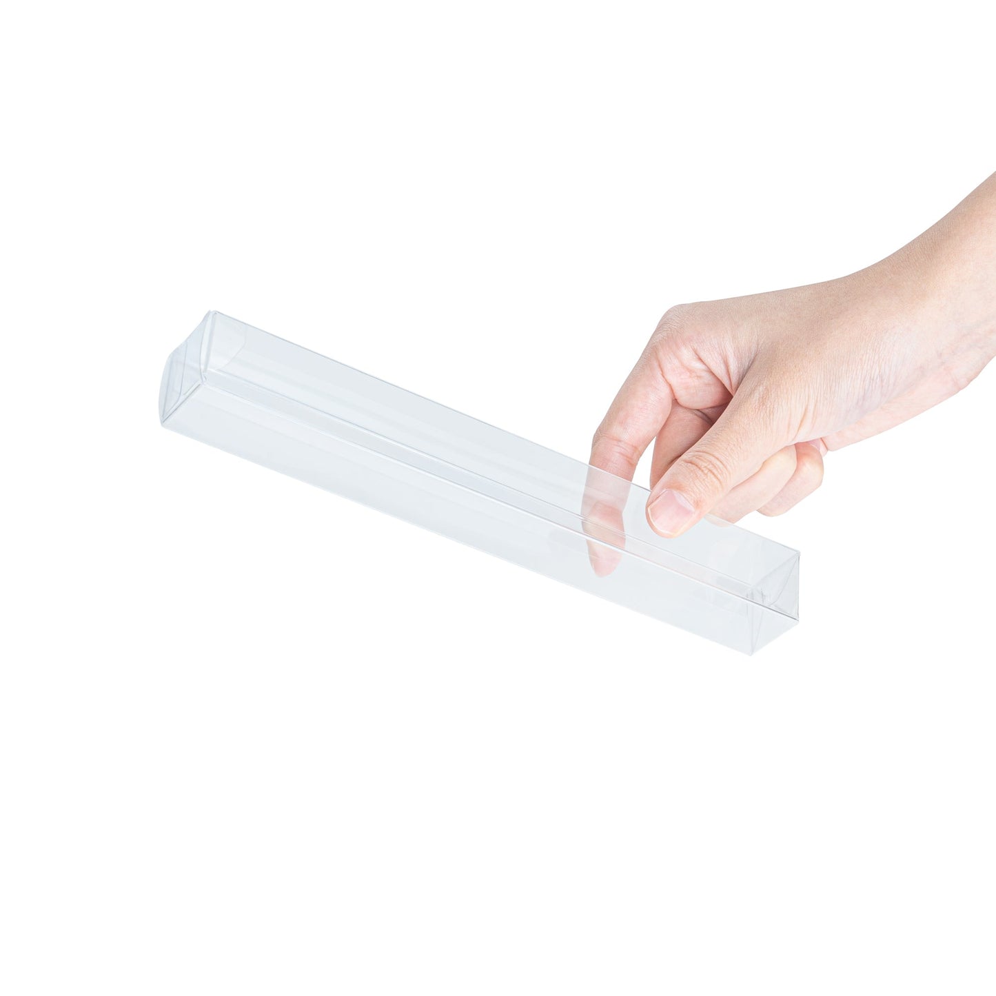Sweet Vision Clear Plastic Candy Box - Tuck Top - 1" x 1" x 8" - 100 count box