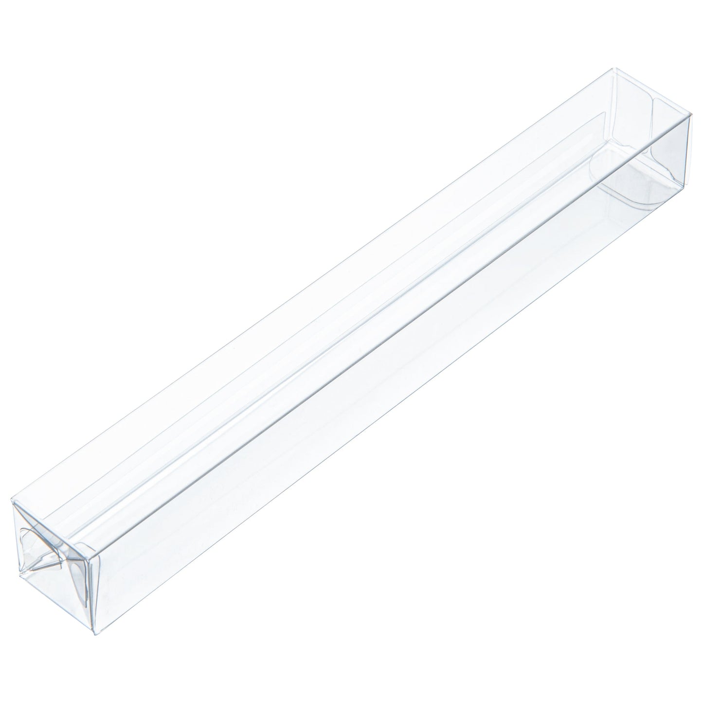 Sweet Vision Clear Plastic Candy Box - Tuck Top - 1" x 1" x 8" - 100 count box