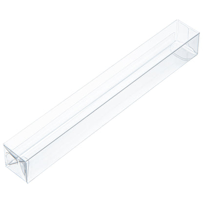 Sweet Vision Clear Plastic Candy Box - Tuck Top - 1" x 1" x 8" - 100 count box