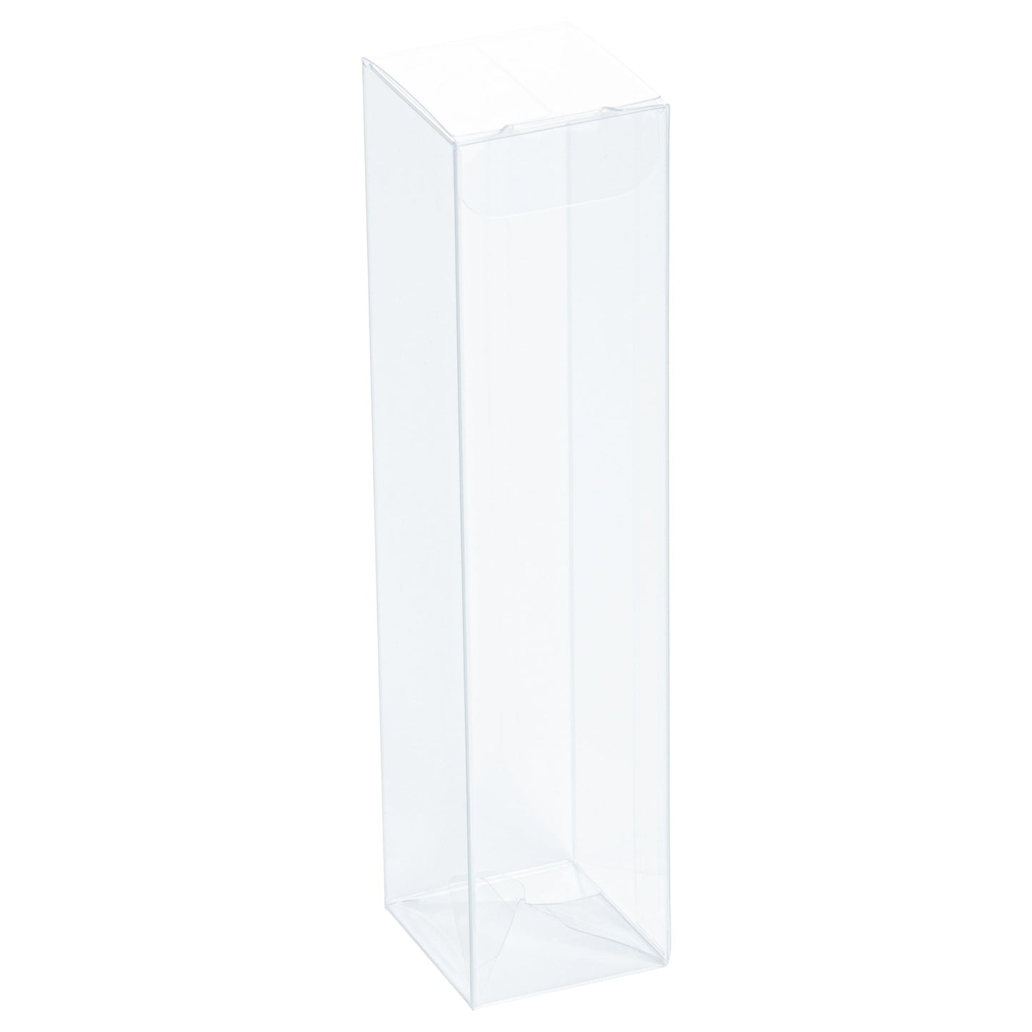 Sweet Vision Clear Plastic Favor Box - Tuck Top, Pop & Lock Bottom - 1 1/2" x 1 1/2" x 6 1/4" - 100 count box