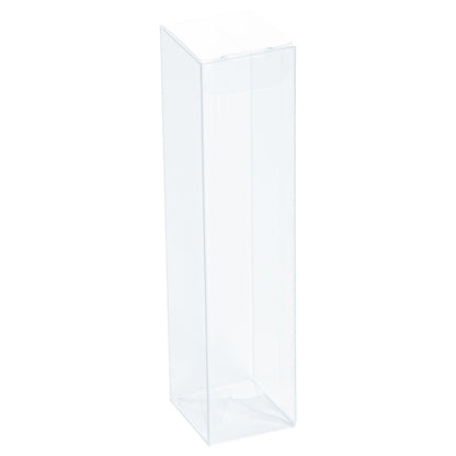 Sweet Vision Clear Plastic Favor Box - Tuck Top, Pop & Lock Bottom - 1 1/2" x 1 1/2" x 6 1/4" - 100 count box
