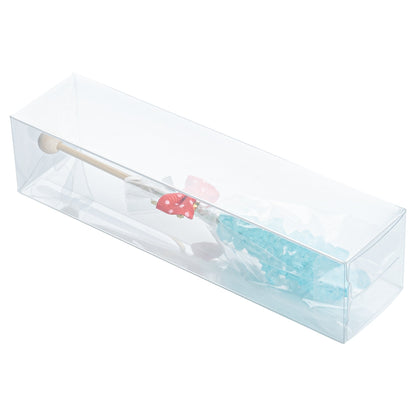 Sweet Vision Clear Plastic Favor Box - Tuck Top, Pop & Lock Bottom - 1 1/2" x 1 1/2" x 6 1/4" - 100 count box