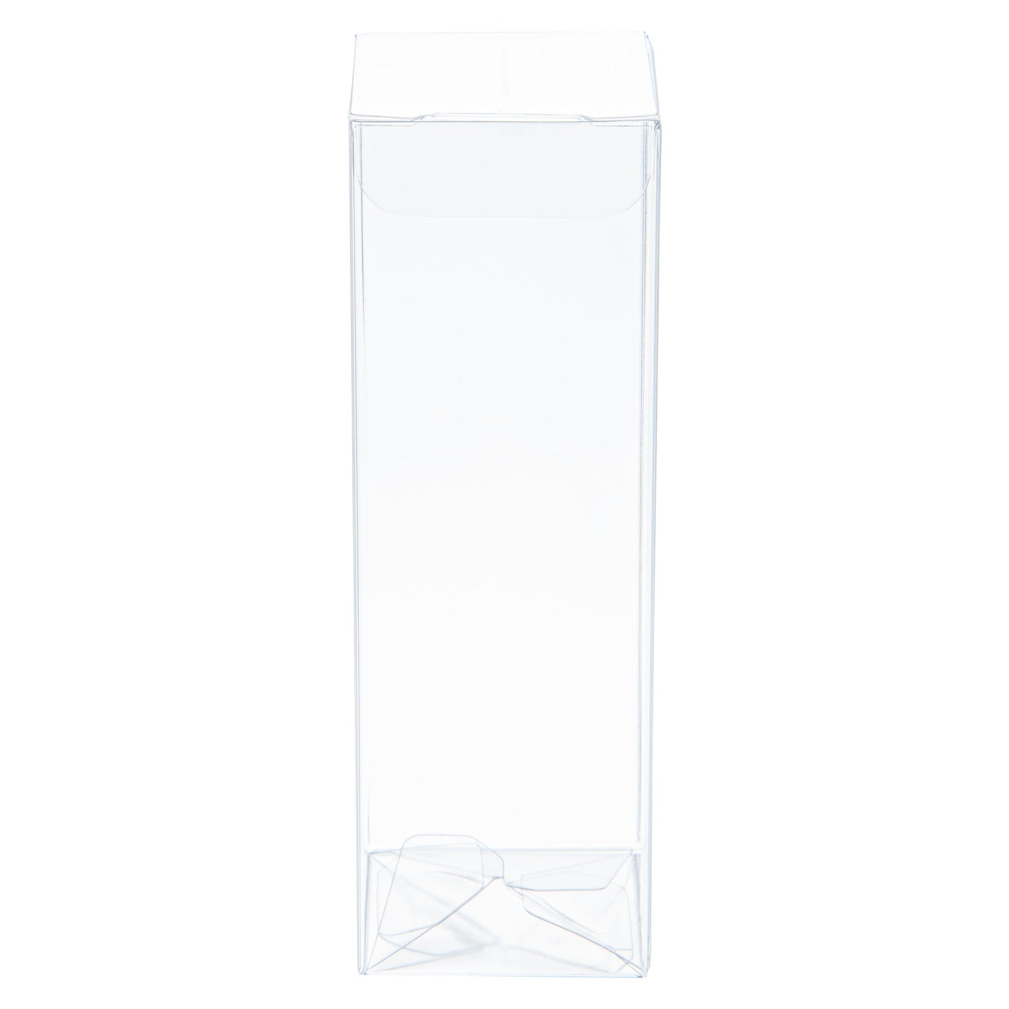 Sweet Vision Clear Plastic Favor Box - Tuck Top, Pop & Lock Bottom - 1 1/2" x 1 1/2" x 5" - 100 count box