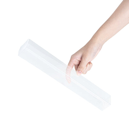Sweet Vision Clear Plastic Favor Box - Tuck Top, Pop & Lock Bottom - 12" x 1 1/2" x 1 1/2" - 100 count box