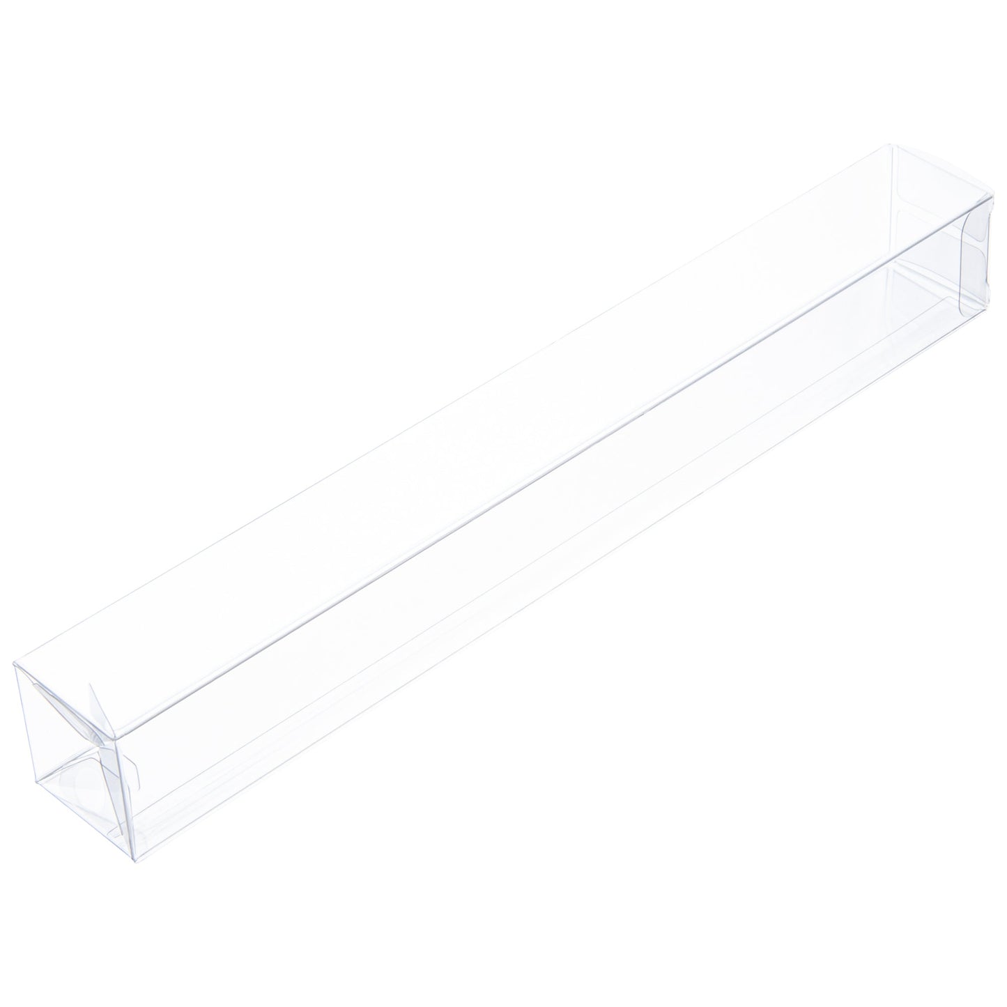 Sweet Vision Clear Plastic Favor Box - Tuck Top, Pop & Lock Bottom - 12" x 1 1/2" x 1 1/2" - 100 count box