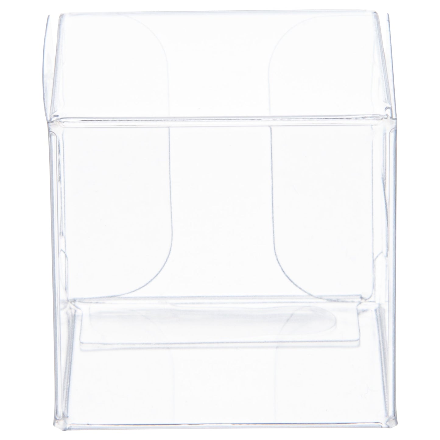 Sweet Vision Cube Clear Plastic Favor Box - Folding Top - 1 1/2" x 1 1/2" x 1 1/2" - 100 count box