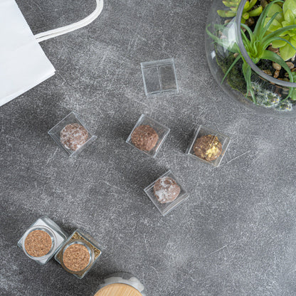 Sweet Vision Cube Clear Plastic Favor Box - Folding Top - 1 1/2" x 1 1/2" x 1 1/2" - 100 count box