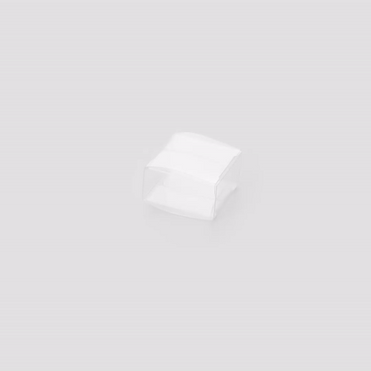 Sweet Vision Square Clear Plastic Favor Box - Folding Top - 2" x 2" x 1" - 100 count box