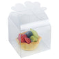 Sweet Vision Clear Plastic Gift Box - Clover Leaf Top - 2 3/4" x 2 3/4" x 2 1/2" - 100 count box