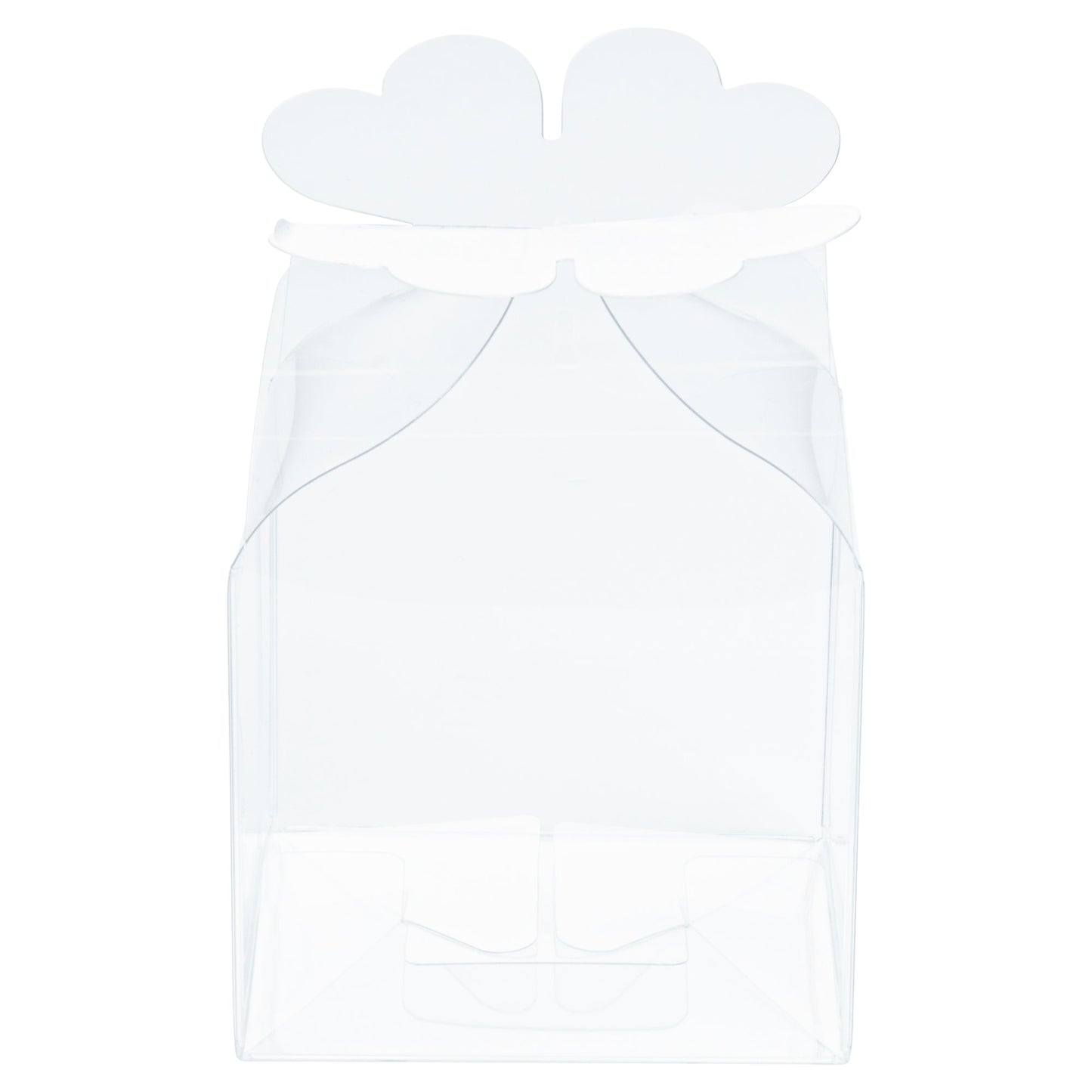 Sweet Vision Clear Plastic Gift Box - Clover Leaf Top - 2 3/4" x 2 3/4" x 2 1/2" - 100 count box