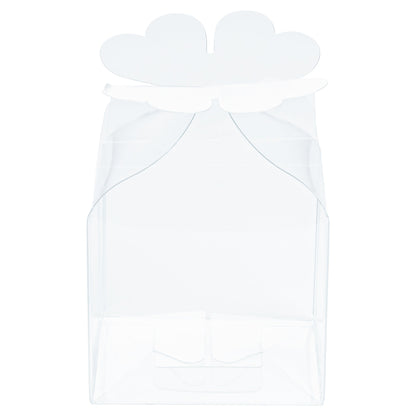 Sweet Vision Clear Plastic Gift Box - Clover Leaf Top - 2 3/4" x 2 3/4" x 2 1/2" - 100 count box