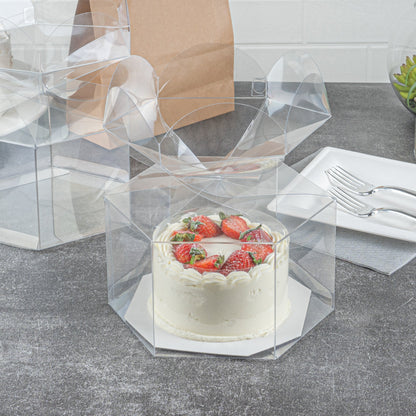 Sweet Vision Clear Plastic Gift Box - Flower Top - 6 1/2" x 7 1/2" x 7 3/4" - 100 count box