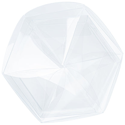 Sweet Vision Clear Plastic Gift Box - Flower Top - 6 1/2" x 7 1/2" x 7 3/4" - 100 count box