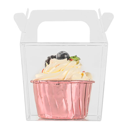Sweet Vision Clear Plastic Take Out Box - with Handle - 3 1/4" x 2 1/2" x 4 1/2" - 100 count box
