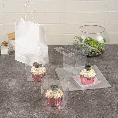 Sweet Vision Clear Plastic Take Out Box - with Handle - 3 1/4" x 2 1/2" x 4 1/2" - 100 count box