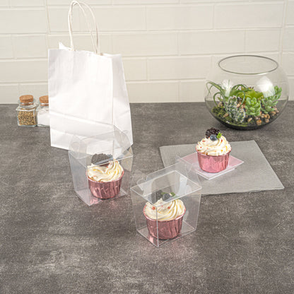 Sweet Vision Clear Plastic Take Out Box - with Handle - 3 1/4" x 2 1/2" x 4 1/2" - 100 count box
