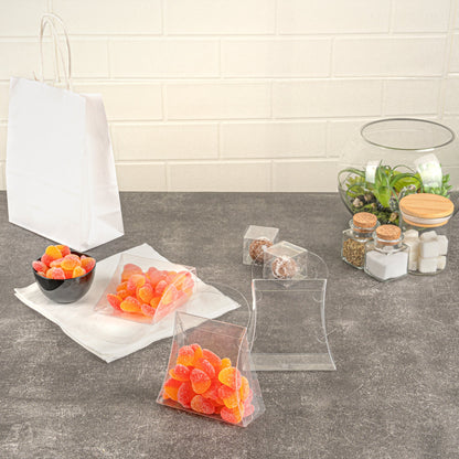 Sweet Vision Clear Plastic Purse Box - with Handle - 4" x 1 1/2" x 5 1/2" - 100 count box