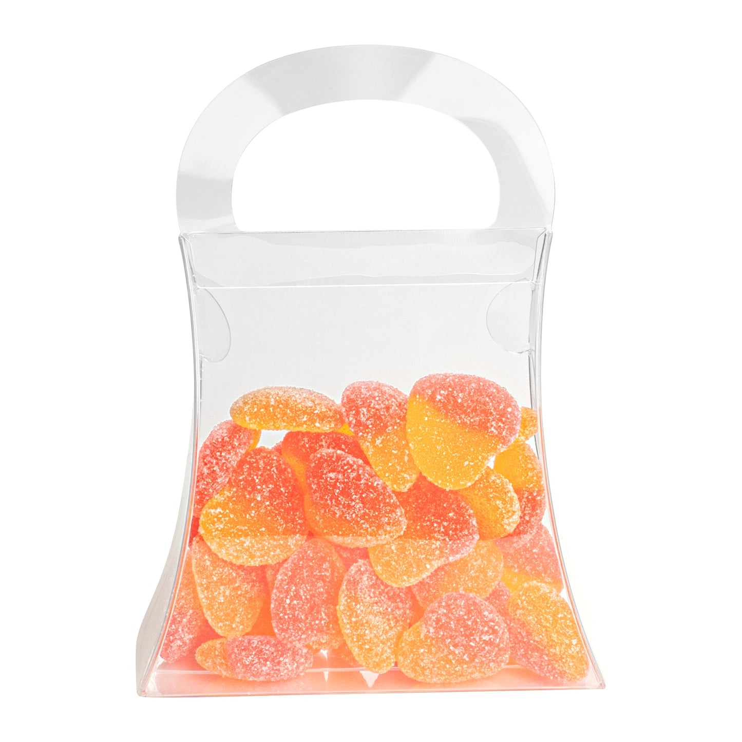 Sweet Vision Clear Plastic Purse Box - with Handle - 4" x 1 1/2" x 5 1/2" - 100 count box