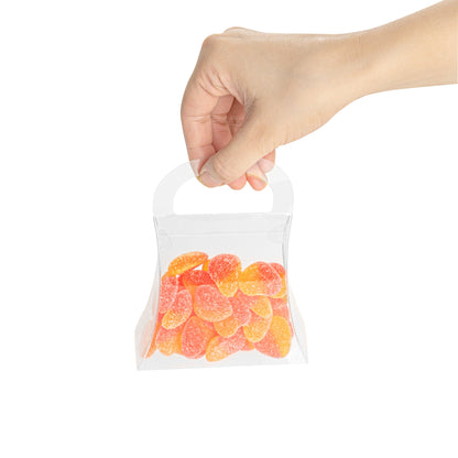Sweet Vision Clear Plastic Purse Box - with Handle - 4" x 1 1/2" x 5 1/2" - 100 count box