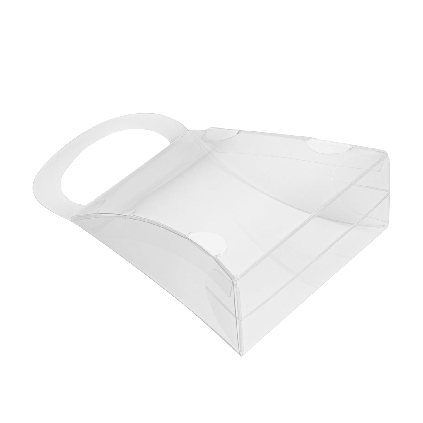 Sweet Vision Clear Plastic Purse Box - with Handle - 4" x 1 1/2" x 5 1/2" - 100 count box