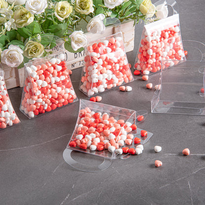 Sweet Vision Clear Plastic Purse Box - with Handle - 4" x 1 1/2" x 5 1/2" - 100 count box
