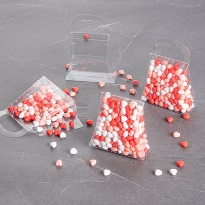 Sweet Vision Clear Plastic Purse Box - with Handle - 4" x 1 1/2" x 5 1/2" - 100 count box