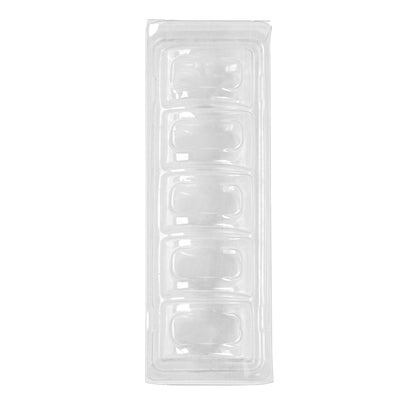 Sweet Vision Clear Plastic French Macaron Box - Fits 5 Macarons - 7 1/2" x 2 1/2" x 2" - 100 count box