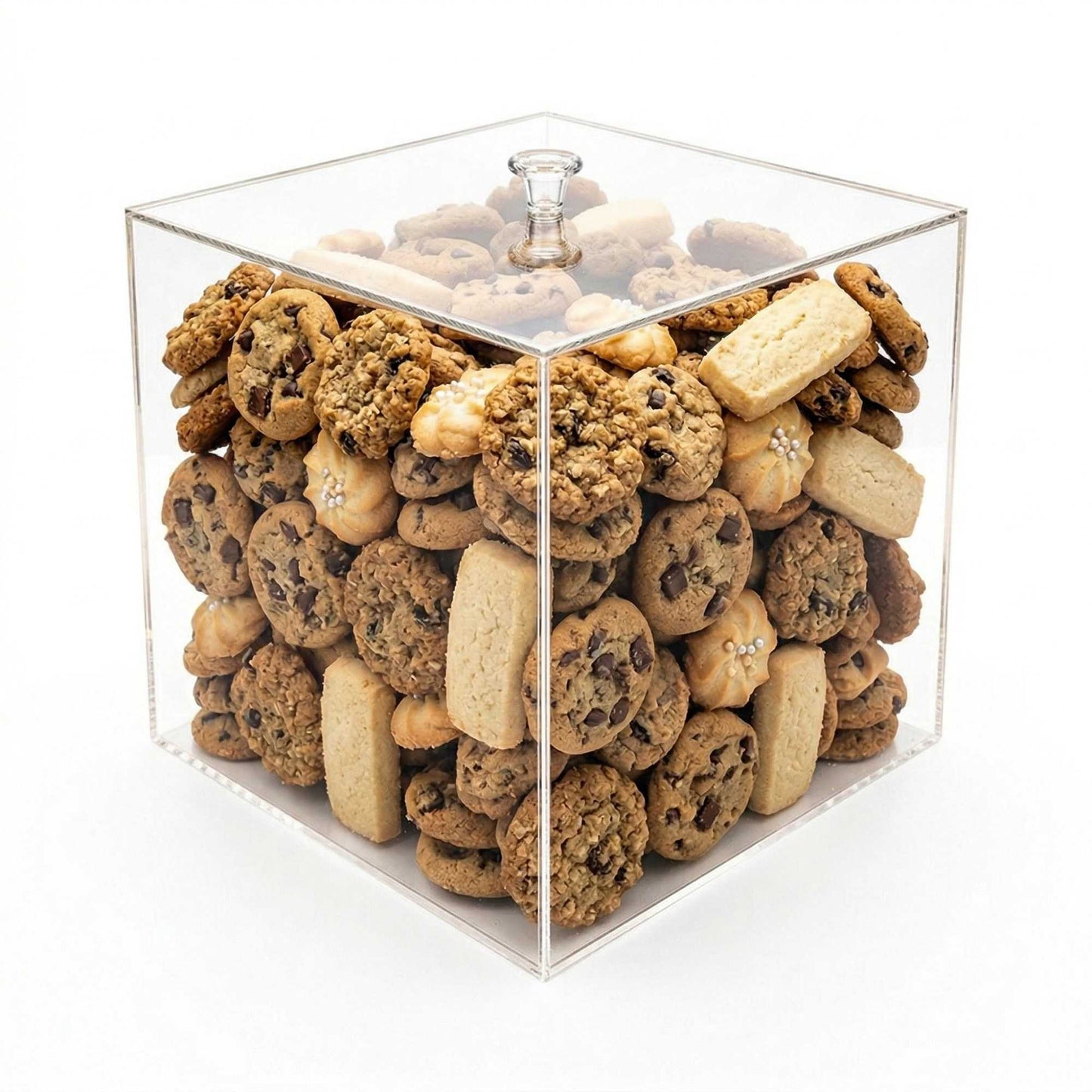 Clear Tek Clear Acrylic Large Candy Container - Display Box - 7 3/4" x 7 3/4" x 7 3/4" - 1 count box