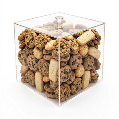 Clear Tek Clear Acrylic Large Candy Container - Display Box - 7 3/4" x 7 3/4" x 7 3/4" - 1 count box