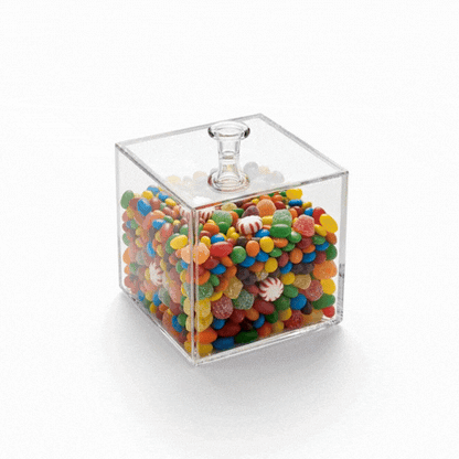 Clear Tek Clear Acrylic Small Candy Container - Display Box - 4" x 4" x 4" - 1 count box