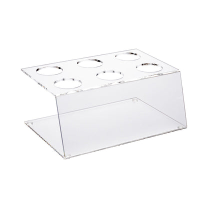 Clear Tek Clear Acrylic Ice Cream Cone Stand - 6 slots - 7" x 5" x 3 1/4" - 1 count box