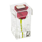 Clear Tek Clear Acrylic Tall Flower Box Vase - 1 hole, with Lid - 3 1/4" x 3 1/4" x 6" - 1 count box