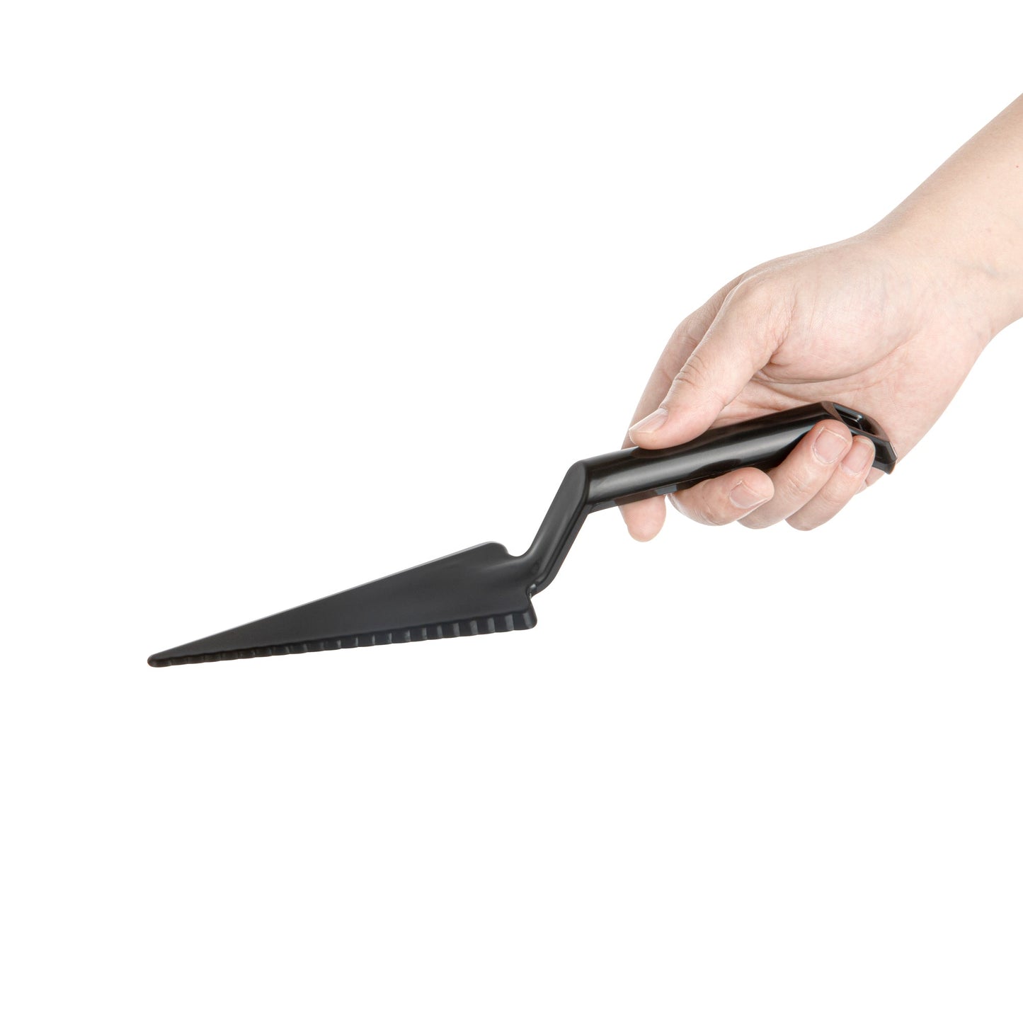 Cater Tek Black Plastic Cake Server - Recyclable - 10" x 2" x 1" - 100 count box