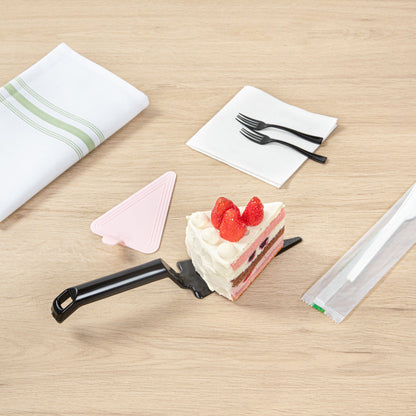 Cater Tek Black Plastic Cake Server - Recyclable - 10" x 2" x 1" - 100 count box