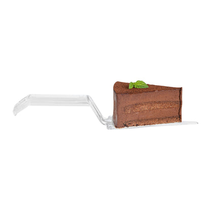 Cater Tek Clear Plastic Cake Server - Recyclable - 10" x 2" x 1" - 10 count box