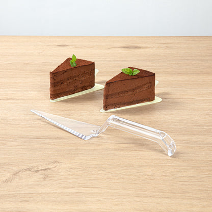 Cater Tek Clear Plastic Cake Server - Recyclable - 10" x 2" x 1" - 10 count box