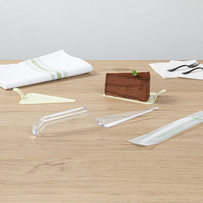 Cater Tek Clear Plastic Cake Server - Recyclable - 10" x 2" x 1" - 100 count box