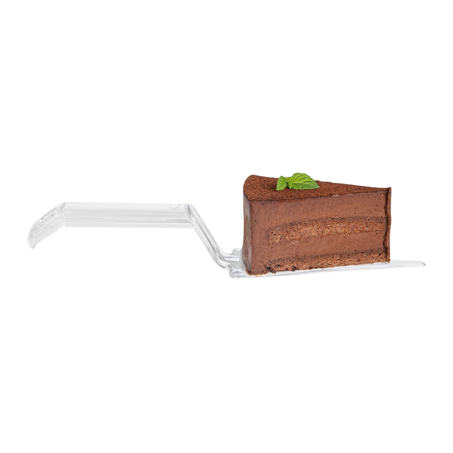 Cater Tek Clear Plastic Cake Server - Recyclable - 10" x 2" x 1" - 100 count box