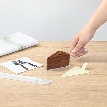 Cater Tek Clear Plastic Cake Server - Recyclable - 10" x 2" x 1" - 100 count box