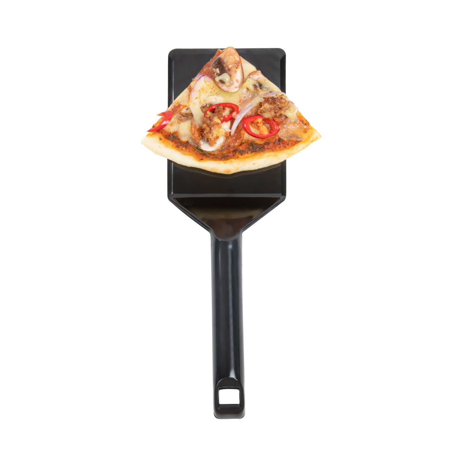 Cater Tek Black Plastic Serving Spatula - Recyclable - 10" - 100 count box