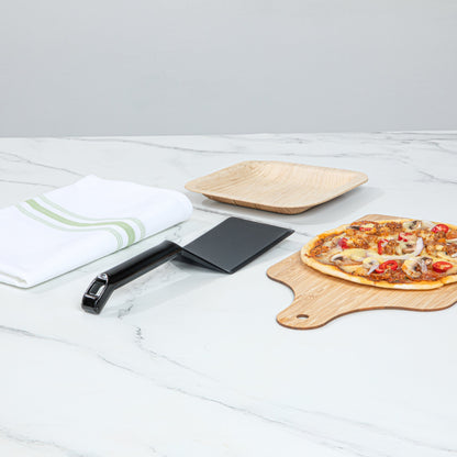 Cater Tek Black Plastic Serving Spatula - Recyclable - 10" - 100 count box