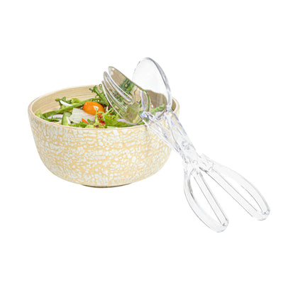 Cater Tek Clear Plastic Salad Tongs - Recyclable - 11 1/2" x 2 3/4" x 2 3/4" - 10 count box
