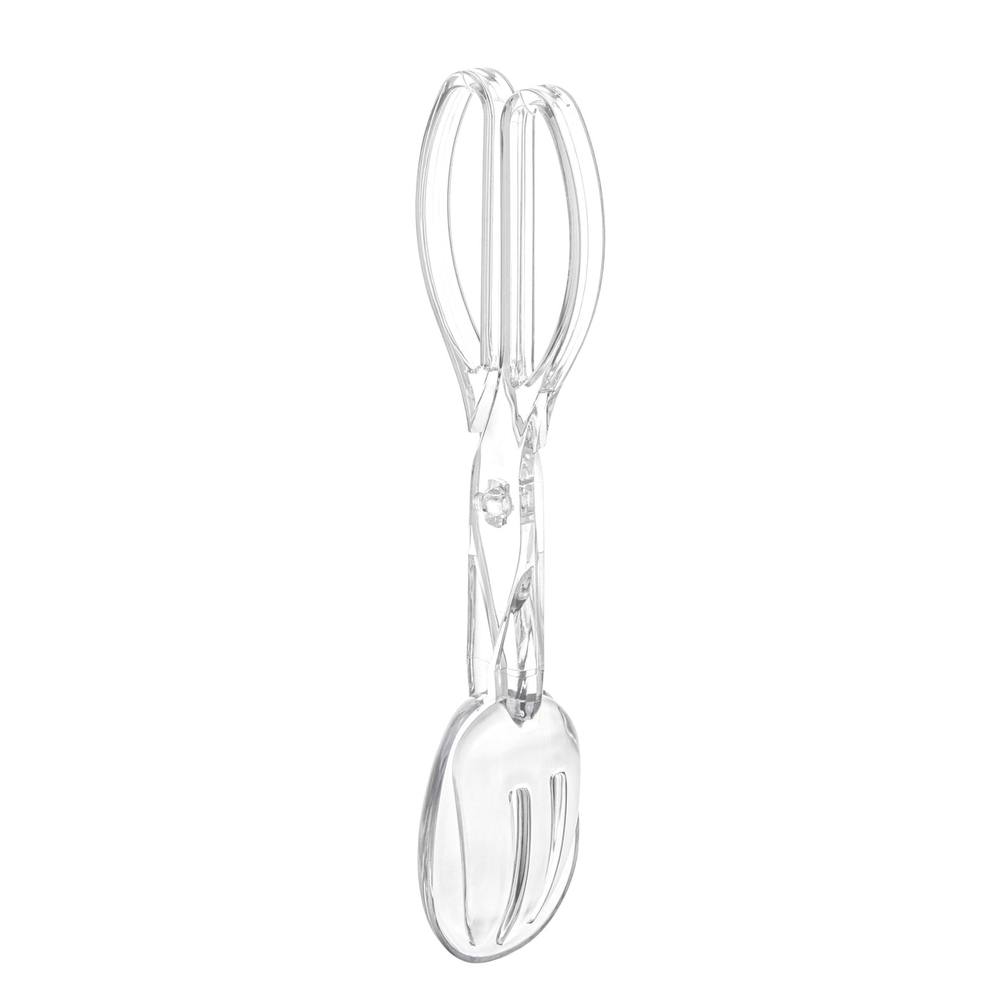 Cater Tek Clear Plastic Salad Tongs - Recyclable - 11 1/2" x 2 3/4" x 2 3/4" - 10 count box