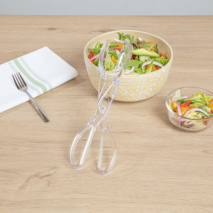Cater Tek Clear Plastic Salad Tongs - Recyclable - 11 1/2" x 2 3/4" x 2 3/4" - 10 count box