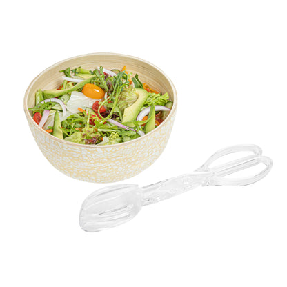 Cater Tek Clear Plastic Salad Tongs - Recyclable - 11 1/2" x 2 3/4" x 2 3/4" - 100 count box