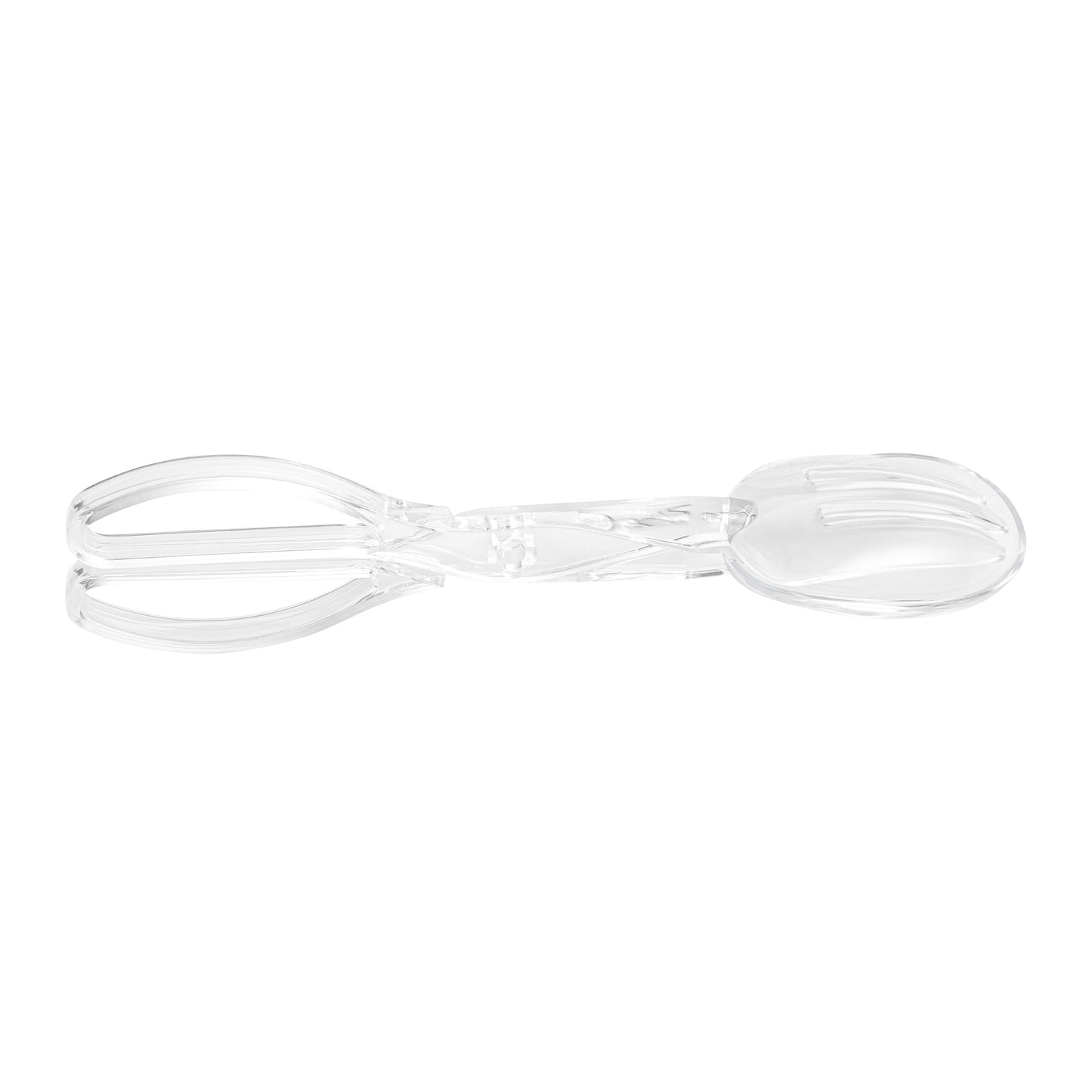 Cater Tek Clear Plastic Salad Tongs - Recyclable - 11 1/2" x 2 3/4" x 2 3/4" - 100 count box