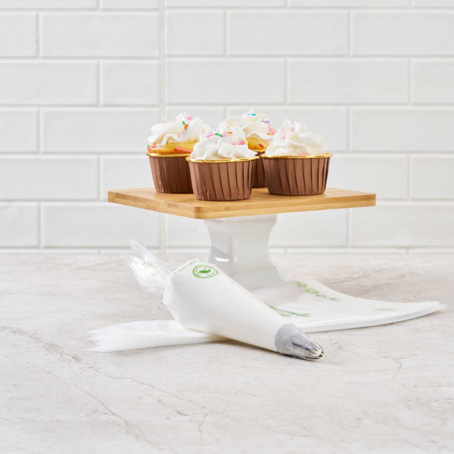Pastry Tek Clear Plastic Pastry Piping Bag - Biodegradable - 12" x 6" - 100 count box