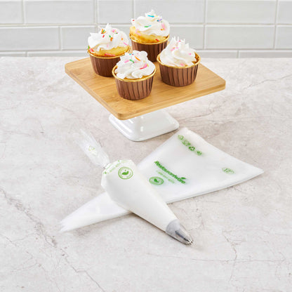 Pastry Tek Clear Plastic Pastry Piping Bag - Biodegradable - 12" x 6" - 100 count box