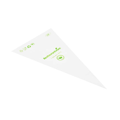 Pastry Tek Clear Plastic Pastry Piping Bag - Biodegradable - 18" x 8 3/4" - 100 count box
